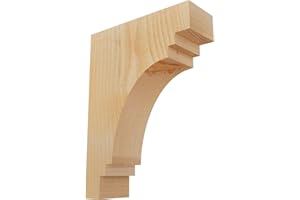 Ekena Millwork COR04X12X16PEC00RDF 4"W x 12"D x 16"H Pescadero Rough Sawn Corbel, Douglas Fir