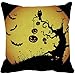 Hatop Halloween Pumpkin Square Pillow Cover Cushion Case Pillowcase Zipper Closure (B)