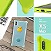 Bone iPhone Xs Max Case, Drop Protection Air Cushion Silicone Case with Ring Holder Cute Animal Cartoon Girls Women Design for iPhone Xs Max 2018, Phone Bubble Series - Patti Duck (Blue)