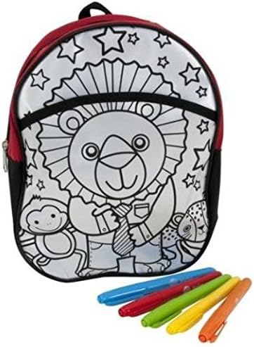 Doodle Canvas Backpack ... Color Your Own Animal Themed Backpack (11 x 8.5 x 3.5)