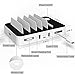Charging Station - 5-Port USB Charging Dock With Fixed Dividers and Type-C Charge Port for iPhone 5,6,7,8, iPad, 12-inch MacBooks,Samsung Galaxy, Androids, Tablets & More【Type-C Cable provided】