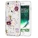 iPhone 6 case,iPhone 6s Case with Flowers, LUOLNH Slim Clear Chrome Gold Floral Pattern Soft Flexible TPU Back Cover Case for Apple iPhone 6/6s [4.7 inch] -C