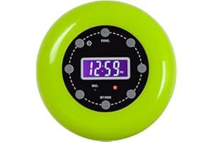 HANNLOMAX HX-159CR Shower Clock Radio, PLL FM Radio, Bluetooth with Hand-Free Function, LCD Display, Waterproof (IPX4), Built