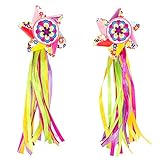 DRBIKE Bike Streamers with Pinwheel Ribbon Bicycle Streamers for Kids Bike,Scooter &Tricycle, Kids Bike Accessories for Girls