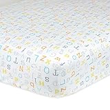 Gerber 100% Cotton Fitted Crib Sheet, Alphabet