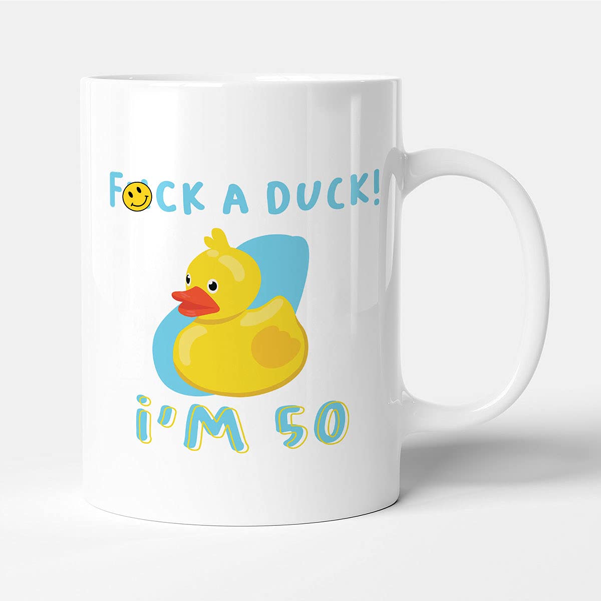 Victorian Printing Co - F*ck A Duck, I'm 50 - Gift 50th Birthday Mug, Ceramic, 11fl.oz.