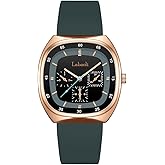 deselon Square Watches for Young Women Sports Silicone Band Waterproof Fashion Casual Simple Quartz Analog Big Face Teen Girls Gift Black Wrist Watch