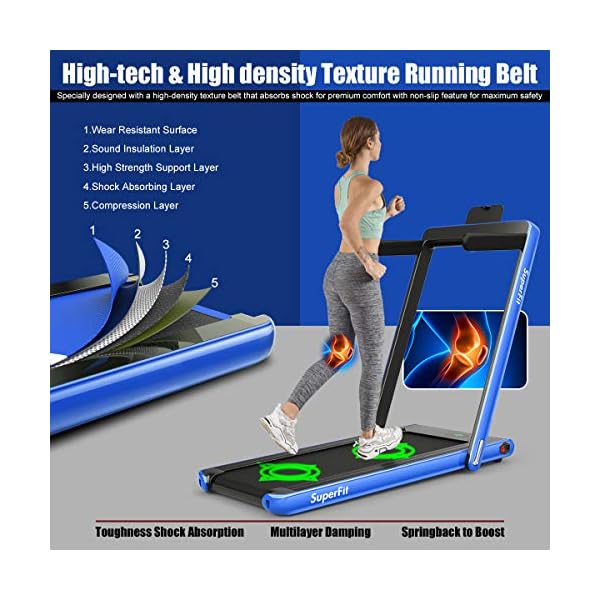 Goplus In Folding Treadmill Hp Under Desk Electric