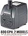 PonicsPumps by ZAHGO PP80016: 800 GPH Submersible Pump with 16' Cord - 60W… for Hydroponics, Aquaponics, Fountains, Ponds, Statuary, Aquariums, Waterfalls & more.