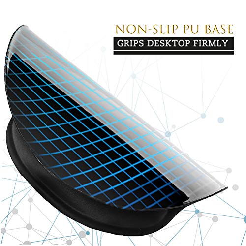 MROCO Ergonomic Mouse Pad with Gel Wrist Rest Comfortable Mouse Pad with Wrist Support, Pain Relief Mousepad with Non-Slip PU Base Mouse Mat for Home, Office & Travel, 9.8 x 8.6 inches, Black