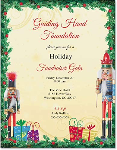Holiday Stationery, Nutcracker Soiree 8 1/2 x 11 Printable Paper, 25-Pack
