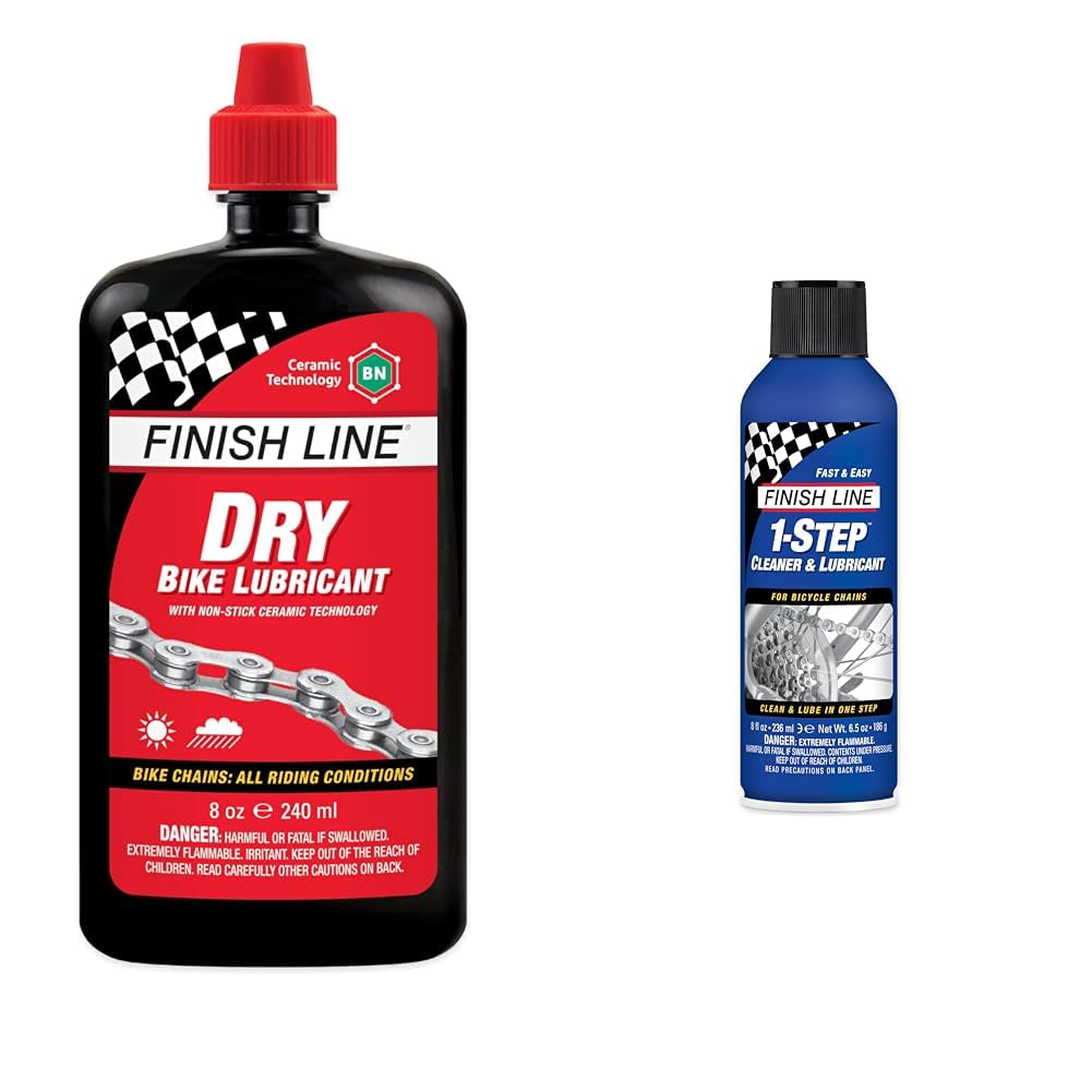 Finish Line Dry Bike Lubricant and 1-Step Cleaner Lubricant