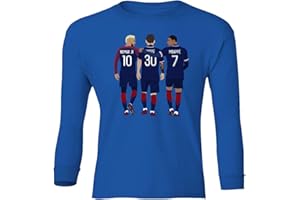 SPARK APPAREL Paris Football New Soccer Trio Leo Goat Boys Girls Youth Long Sleeve T-Shirt