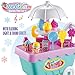 Loveje 19 PCS Ice Cream and Candy Trolley Toy,Play Food Supermarket Trolley Cart Toys with Rotating Music Lighting Pretend Play Set Best Gift for Boys and Girls