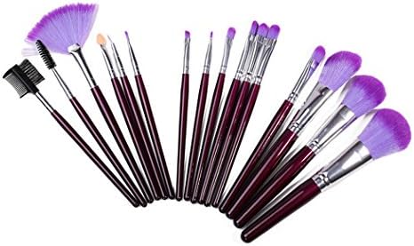 Veni Masee 16 Pcs Professional Purple Cosmetic Makeup Brush Set, with Synthetic Leather Sack