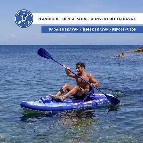 Paddle Gonflable Adulte 10' - 12' avec Accessoires Inclus