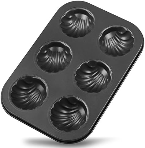 6-Cupcake Pan, Bakeware Cupcake and Muffin Pan, 6 Wells, Nonstick; Quick Release Coating