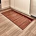 iDesign Formbu Bamboo Floor Mat Non-Skid, Water-Resistant Runner Rug for Bathroom, Kitchen, Entryway, Hallway, Office, Mudroom, Vanity , 48" x 24", Mocha Brown primary