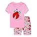 Girl Pajamas 100% Cotton Animal Insect Toddler 2 Piece Shorts Pjs Set