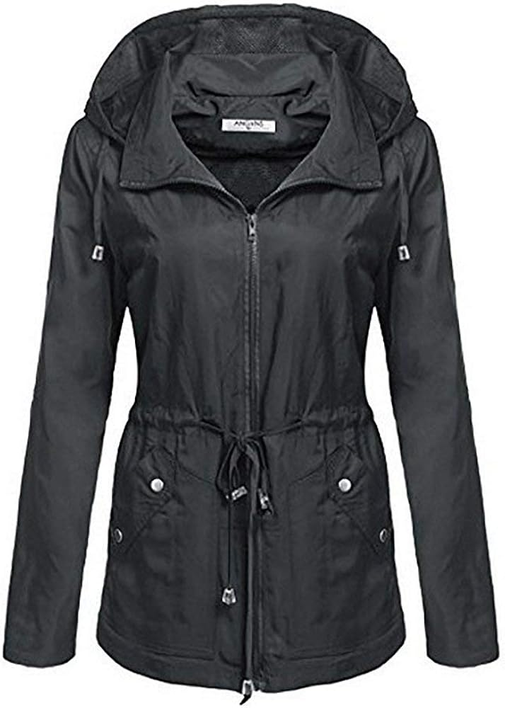 Windbreaker Damen - Wasserdichte Regenjacke Mit Kapuze Für Outdoor