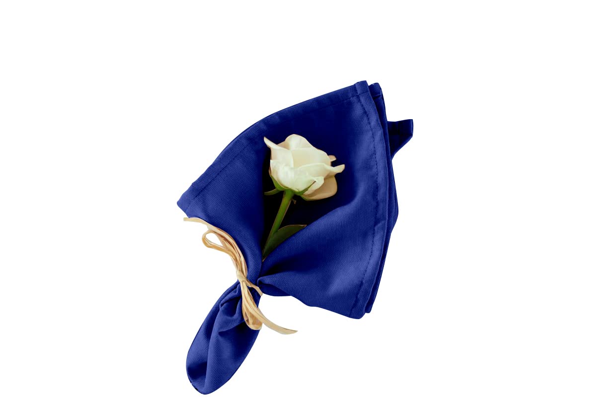 Square Polyester Tablecloth Napkins 20" x 20" For Wedding Parties Dinner Restaurant (Navy blue, 20x20"((51x51cm) 10 PCS)