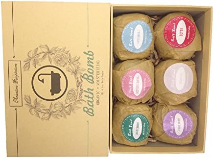 Premium Ultra Lush Bathbomb Gift Set- 6 Extra Large 100% Natural, Handcrafted Fizzies- Elegant Variety Blend- Luxurious Essential Oils Spa Soak- Everyday Relaxation and Stress Relief Formula