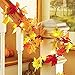 Christmas Decorations Lighted Fall Garland, 20 LED Lights Fall Maple Leaves Garland Halloween String Lights, Perfect Holiday Decoration Mantle Tabletop Fireplace