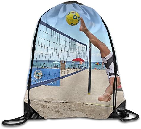 Teen Young Girls &amp; Boys Footvolley Leather Reinforced Corners Water Resistant Beam Port School Teamsport Formation Rucksack Gymsack Gym Drawstring Bags Sackpack Use