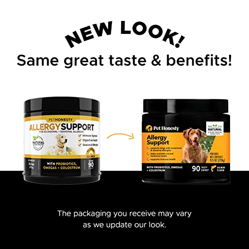Pet Honesty Dog Allergy Relief Immunity Chews Omega3 Salmon Fish Oil