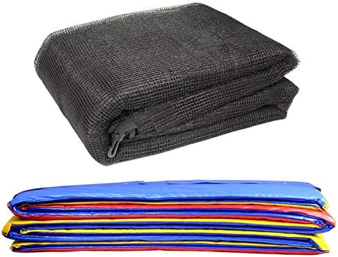 Greenbay Trampoline Replacement Safety Spring Cover Padding Pads + Safety Net Enclosure Surround Bundle