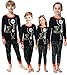 Boys Pajamas Glow in Dark PJs Family Set Long Sleeve Sleepwear for Kids Skull Pattern Clothes Size 3T