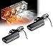 Xprite White & Amber Yellow 4 LED 4 Watt Emergency Vehicle Waterproof Surface Mount Deck Dash Grille Strobe Light Warning Police Light Head with Clear Lens - 2 Pack