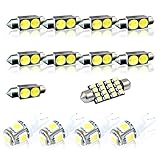 Xenon White AGT Interior LED Package Kit for VW Jetta MK4 1999-2004 (14pcs)