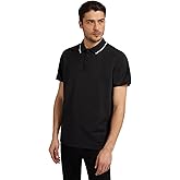 Guess Mens Short Sleeve Paul Pique Tape Polo