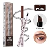 Eyebrow Tattoo Pen,microblade pen Microblading tattoo eyebrow Pencil with a Micro-Fork Tip Applicator Creates Natural Looking Brows Effortlessly and Stays on All Day (Brown)