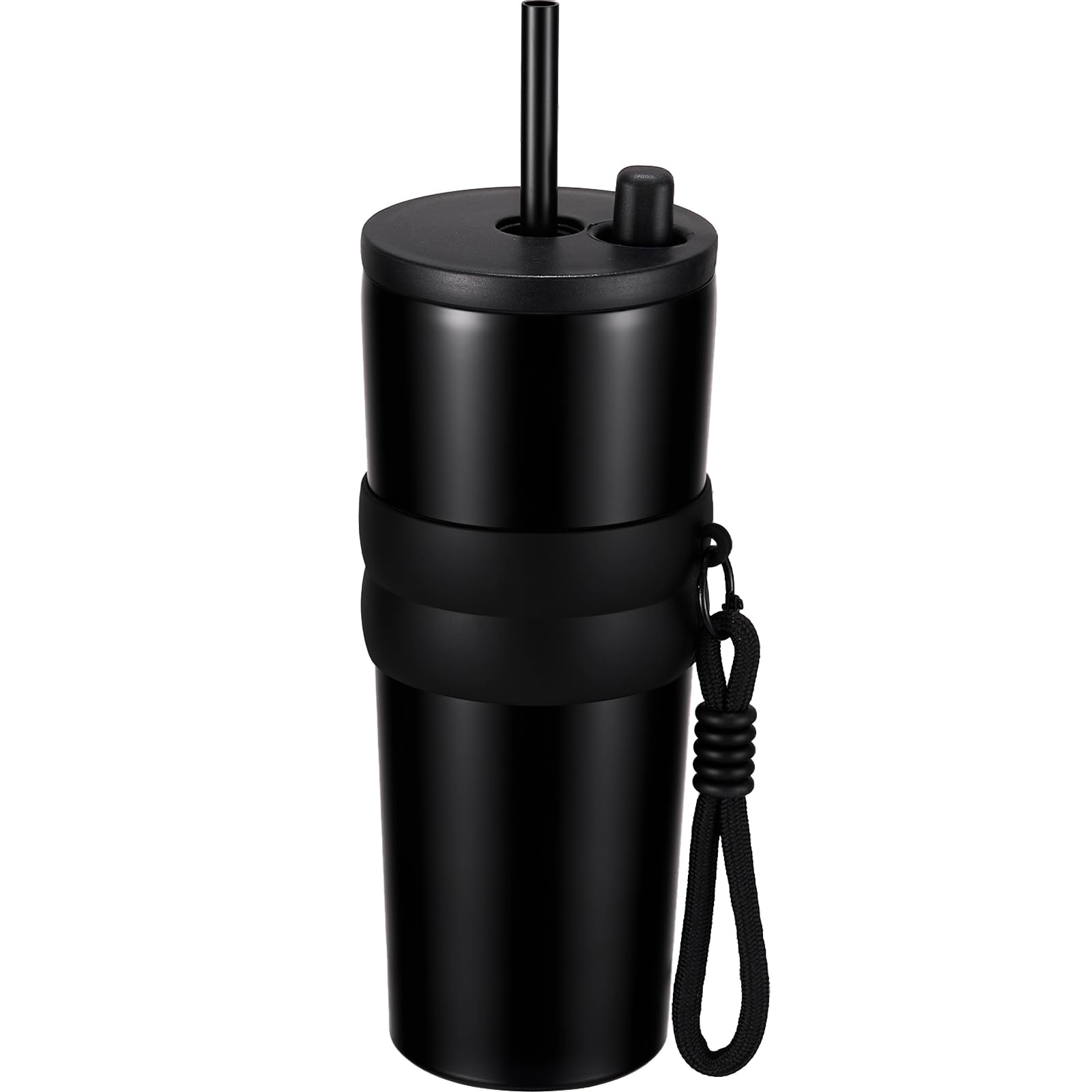 Photo 1 of Ratrabas Tumbler with Lid and Straw 20oz, Stainless Steel Vaccum Insulated Water Bottle, Spill Proof Water Bottle with Retractable Straw, Travel Coffee Tumbler for Car Cup Holder - Leak Proof