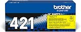 Brother TN-421Y Yellow Toner Cartridge 1 Pack Standard Yield Genuine
