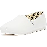 TOMS Women's Alpargata Recycled Cotton Canvas Slip On Sneaker White Recycled Cotton Canvas