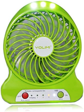 Ivbuy Handfan 3 Speeds Portable Handheld Mini USB Desktop Fan wih LED Light for laptop room office outdoor travel