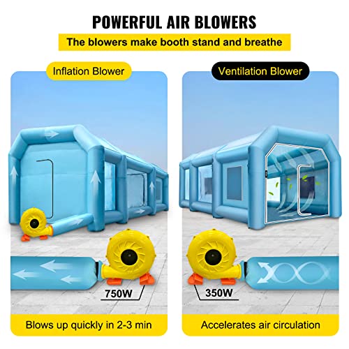 Happybuy Inflatable Paint Booth, 20x10x 8 Ft Spray Paint Booth, High