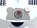 Kids Placemat - Eating with Sweet Bear, Silicone Placemat for Kids, Waterproof Baby Placemat, Portable Food Mat Travel Placemat for Toddler, Non Slip Silicone Placemat Easy Clean Reusable Mat Grey