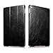 iPad Air 2 Case, Icarercase Vintage Series Genuine Leather Folio Flip Smart Cover Leather Case with Auto Wake/Sleep Function [Magnetic Latch] Kickstand for Apple iPad Air 2/ iPad 6 (Black) ¡­