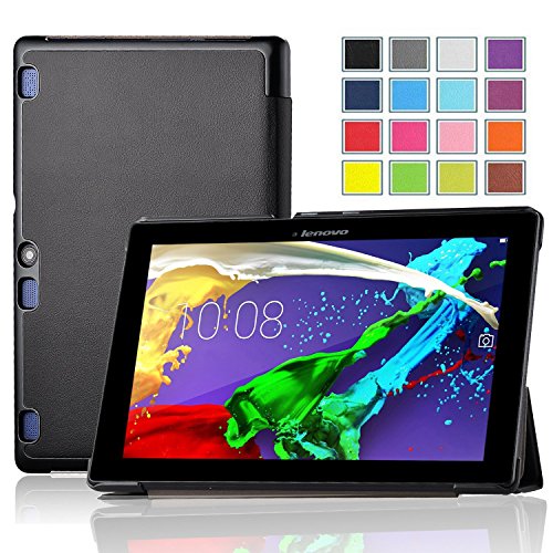 KuGi ® Lenovo TAB3 A10 case - High quality ultra-thin Smart Cover Case for Lenovo TAB3 A10 / Tab 3 10 inch tablet (Black)