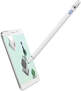 Active Stylus Pencil Compatible for Apple,Stylus Pens for Touch Screens, High Sensitivity,Rechargeable Stylus Pen Compatible with iPhone,iPad,Android Tablet and Other Touch Screen (White)