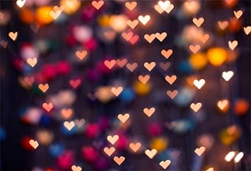 Amazon Com Lfeey 5x3ft Glitter Bokeh Love Hearted Halos Backdrop
