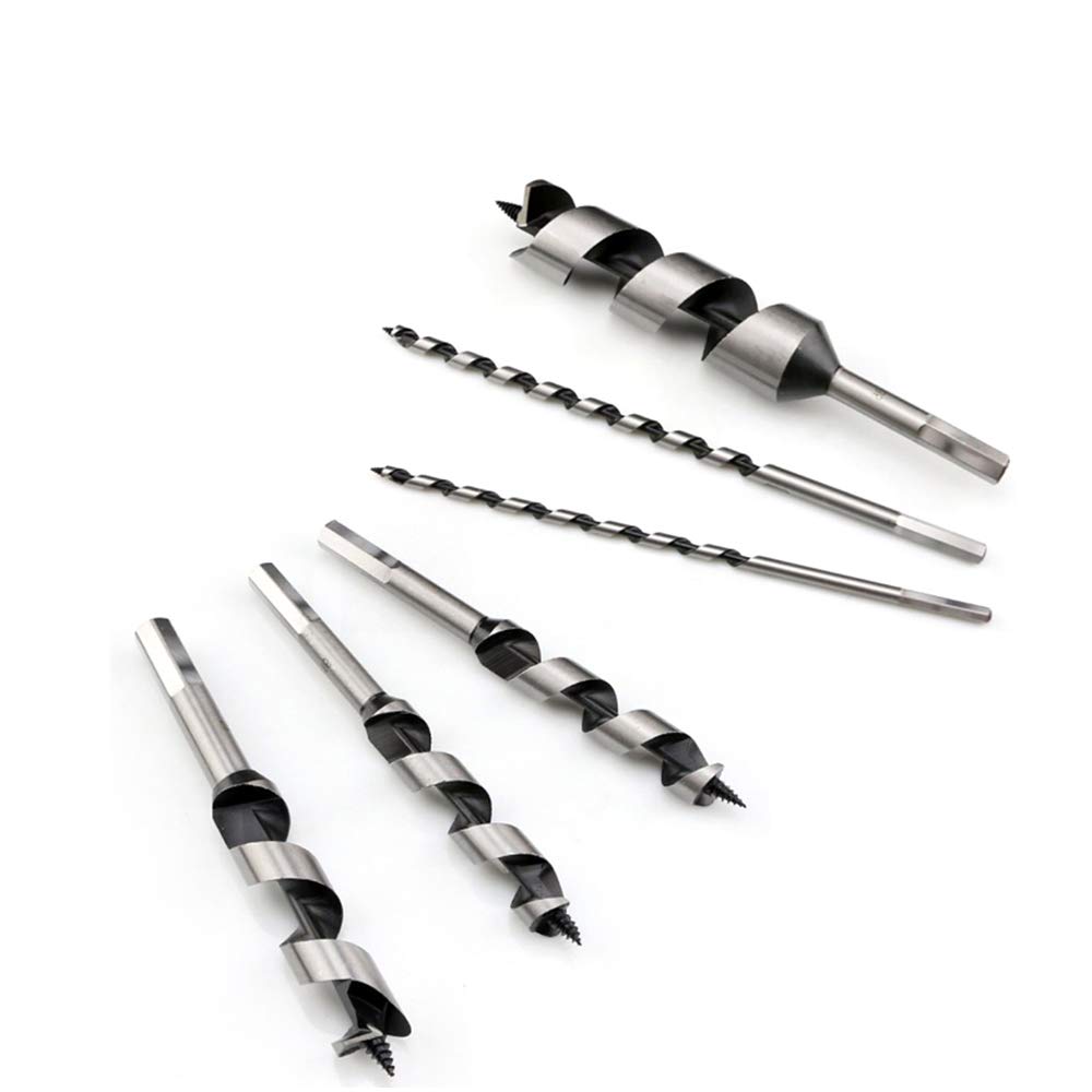 Auger Drill Bit BE-TOOL Hex Shank Wood Auger Drill Bit for Joiner Carpenter Fast Cut Diametre 6 mm Wood Drills Bits Set 350mm Long (PACK OF 1 PCS)