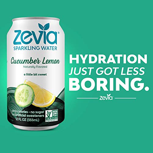 Zevia Sparkling Water Cucumber Lemon, 12 Ounce Cans (Pack Of 24) Pricepulse
