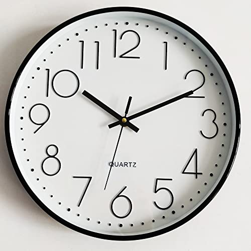 WIWUE GUO 12 Inch Wall Clock Silent Wall Clock, Wall Clocks with