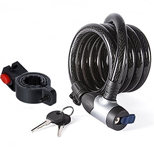 ETRONIC Security Multi-Purpose Self Coiling Keyed Cable Lock M8K, 6-Feet x 5/8-Inch - Thumbnail 7