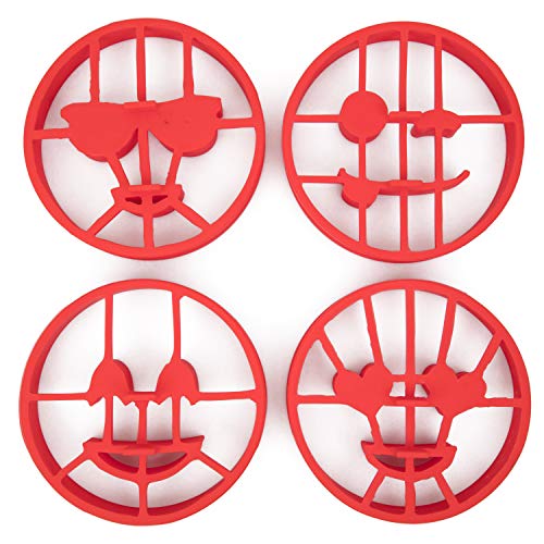 Emoji Pancake Molds and Egg Rings (4 Pack) for Kids AND Adults - Reusable Silicone Smiley Face Maker - //coolthings.us